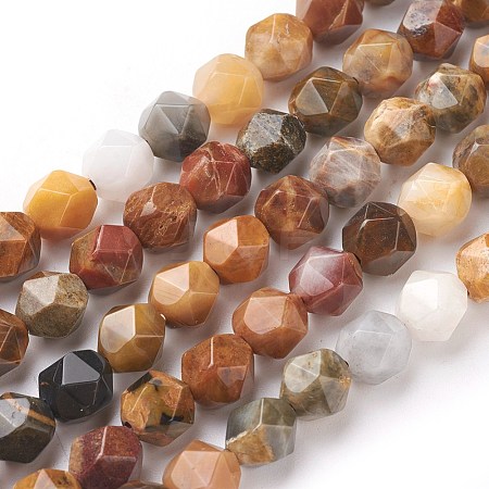 Natural Petrified Wood Beads Strands G-F545-F02-1