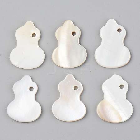 Natural Freshwater Shell Pendants SSHEL-R048-012-1