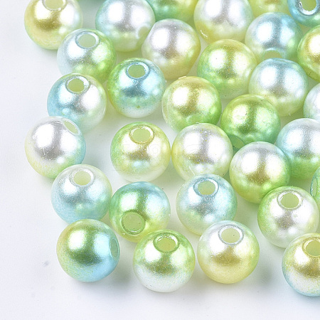 Acrylic Imitation Pearl Beads MACR-N001-01B-1