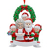 Resin Santa Claus Family Pendant Decorations XMAS-PW0006-03-1