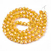 Electroplate Opaque Glass Beads Strands X-EGLA-T019-05Q-2