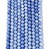 Ombre Effect Dyed Electroplate Opaque Glass Beads Strands EGLA-Q130-01A-04-2