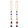 2Pcs Glass Car Pendant Decorations AJEW-GL0003-28-1
