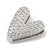 Brass Micro Pave Cubic Zirconia Slide Charms ZIRC-I068-08P-A-2