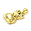 Brass Micro Pave Cubic Zirconia Pendants KK-Z042-30G-05-2