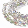 Transparent Electroplate Glass Beads Strands EGLA-F152A-HR01-3