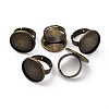 Brass Adjustable Ring Blank Base Cabochon Setting Components X-KK-O003-05AB-NF-5