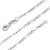 2mm Rack Plating Brass Figaro Chain Necklaces for Women Men MAK-L044-34P-4