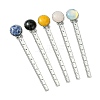 Round Tibetan Style Retro Alloy Bookmark Rulers AJEW-JK00266-1