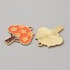 Thanksgiving Day Alloy Enamel Pendants ENAM-CJC0003-59G-2