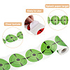 FINGERINSPIRE 2 Rolls 2 Colors Paper Fluorescent Self Adhesive Target Sticker Rolls DIY-FG0005-30-4