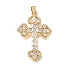 Brass Micro Pave Clear Cubic Zirconia Pendants CU-CBA9883-05J-G-1