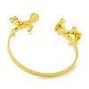 Rack Plating Bowknot Brass Cuff Bangles for Women BJEW-B106-25A-G-6