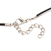 Rack Plating Alloy Heart Pendant Necklaces Sets X-NJEW-B081-07A-6