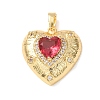 Valentine's Day Brass Micro Pave Cubic Zirconia Pendants CU-H001-02E-G-1