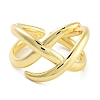 Snake Rack Plating Brass Open Cuff Rings RJEW-Z059-19G-2