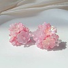 Flower Glass Plastic Stud Earrings FS-WG119A6-01-1