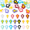 20Pcs 20 Colors Glass Beads Enamel Beads BLOW-TA0001-06-1