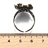 Antique Bronze Brass Filigree Ring Components X-KK-E477-AB-NF-4