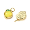 Brass Resin Pendants KK-C110-24F-G-2