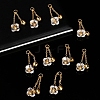 Natural Quartz Crystal Flower Charms PW-WG62F11-01-4