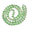 Baking Paint Electroplate Transparent Glass Beads Strands EGLA-Q136-04A-10-2