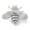 Bee Brass Cubic Zirconia Brooches JEWB-Q013-03P-1