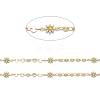 Handmade Golden Brass Enamel Link Chains CHC-K011-19G-2