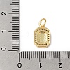 Real 18K Gold Plated Brass Micro Pave Clear Cubic Zirconia Pendants KK-L216-002G-N-3