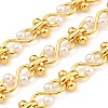 Brass with Plastic Beads Link Chains AJEW-Z028-01G-1-1