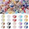 100Pcs 10 Colors Transparent Resin Rondelle European Beads RESI-TA0005-17-1