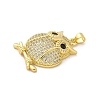 Brass Micro Pave Cubic Zirconia Pendants KK-S511-32G-02-2