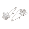 Peach Blossom 304 Stainless Steel Safety Pins Brooch Findings SA-CBA098D-14B-P01-2