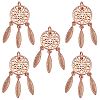 5Pcs Brass Pendants KK-SZ0004-91RG-1