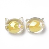 UV Plating Rainbow Iridescent Acrylic Beads OACR-H015-05C-3