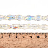 Transparency Electroplate Glass Beads Strands GLAA-T023-40A-08-4