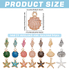 84Pcs 21 Styles Ocean Series Alloy Enamel Pendants FIND-WR0012-26-2
