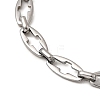 304 Stainless Steel Hollow Cross-Linked Chain Bracelets for Women BJEW-JB12294-01-3