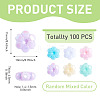 200Pcs UV Plating Opaque Acrylic Beads OACR-TADJ0001-12-3