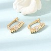 Brass Micro Pave Cubic Zirconia Hoop Earrings KK-CBACA55-08G-1