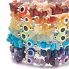 7Pcs Natural & Synthetic Mixed Gemstone Chips & Resin Evil Eye Beaded Stretch Bracelets Set BJEW-JB08814-6