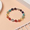 Natural & Synthetic Mixed Gemstone Beaded Stretch Bracelet BJEW-JB09257-5