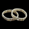 Natural White Shell Rectangle Dominoes Beaded Stretch Bracelets BJEW-N030-01A-1