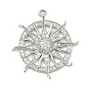 Brass Micro Pave Clear Cubic Zirconia Pendants KK-I476-06P-1