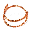 Round Natural Red Agate Bead Strands G-M257-4mm-26-6