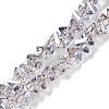 Electroplate Transparent Glass Beads Strands X-EGLA-P052-02A-PL04-1