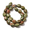 Natural Unakite Beads Strands G-P561-B02-01-3