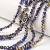 Electroplate Transparent Glass Beads Strands LS-EGLA-A034-T6mm-O05-1