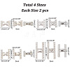 SUPERFINDINGS 8 Sets 4 Styles Alloy and Brass Fold Over Clasps FIND-FH0004-48-2