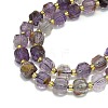 Natural Purple Lodolite Quartz/Purple Phantom Quartz  Beads Strands G-I376-D87-01-3